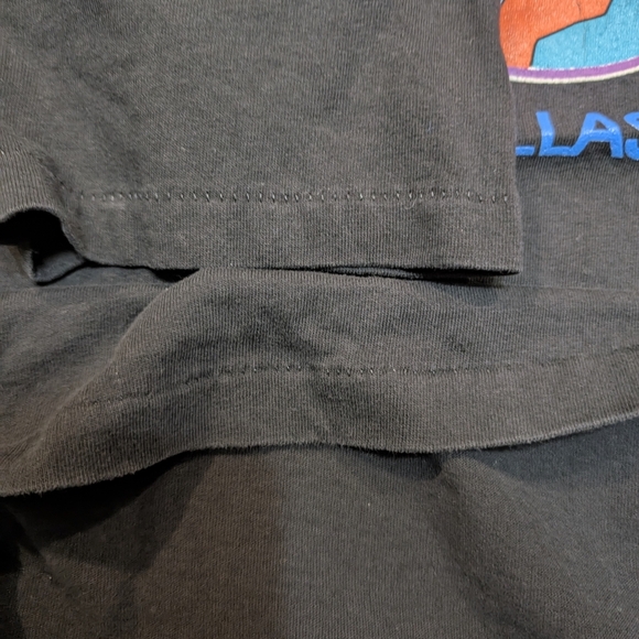 VTG Dallas Hard Rock Cafe Black T-Shirt OSFA Black Faded Single Stitch - Picture 3 of 9